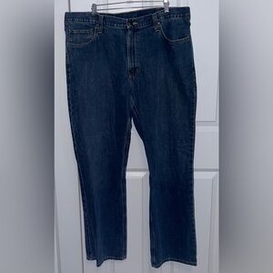 Carhartt Men's Dark Blue Relaxed Straight-Leg Jeans